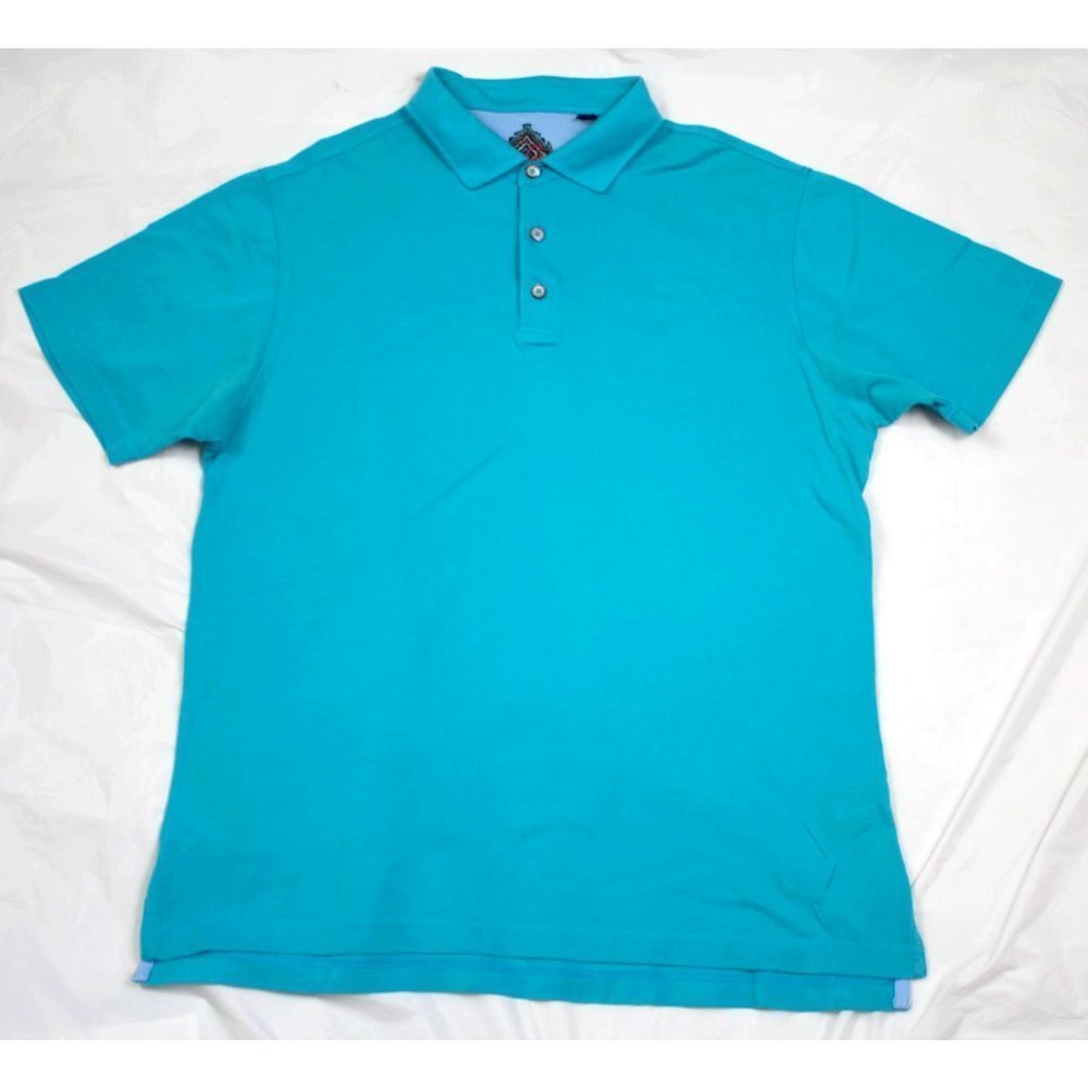 Robert Graham Mens Short Sleeve Golf‎ Polo Cotton Shirt Size XL